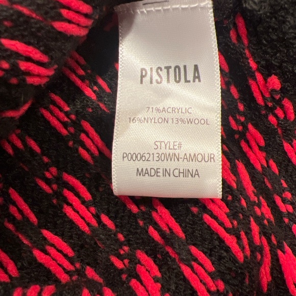 Pistola Coco Sweater Amour Red Heart Jacquard Knit Puff Sleeve Size M - Picture 6 of 8